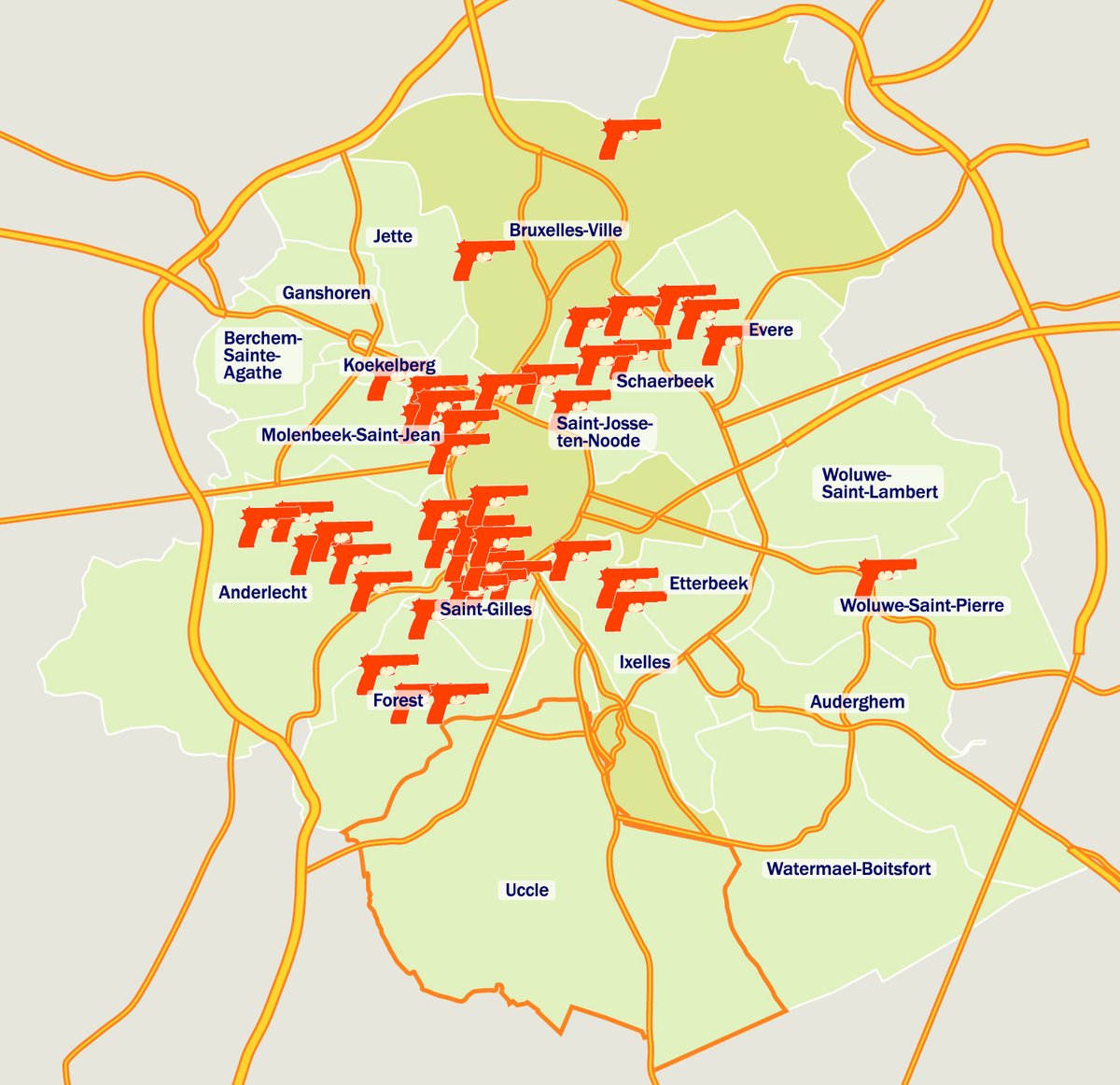 🇧🇪Belgia: Bruksela. Dwie strzelaniny w weekend wyborczy, policja mówi o niemal codziennej przemocy z bronią