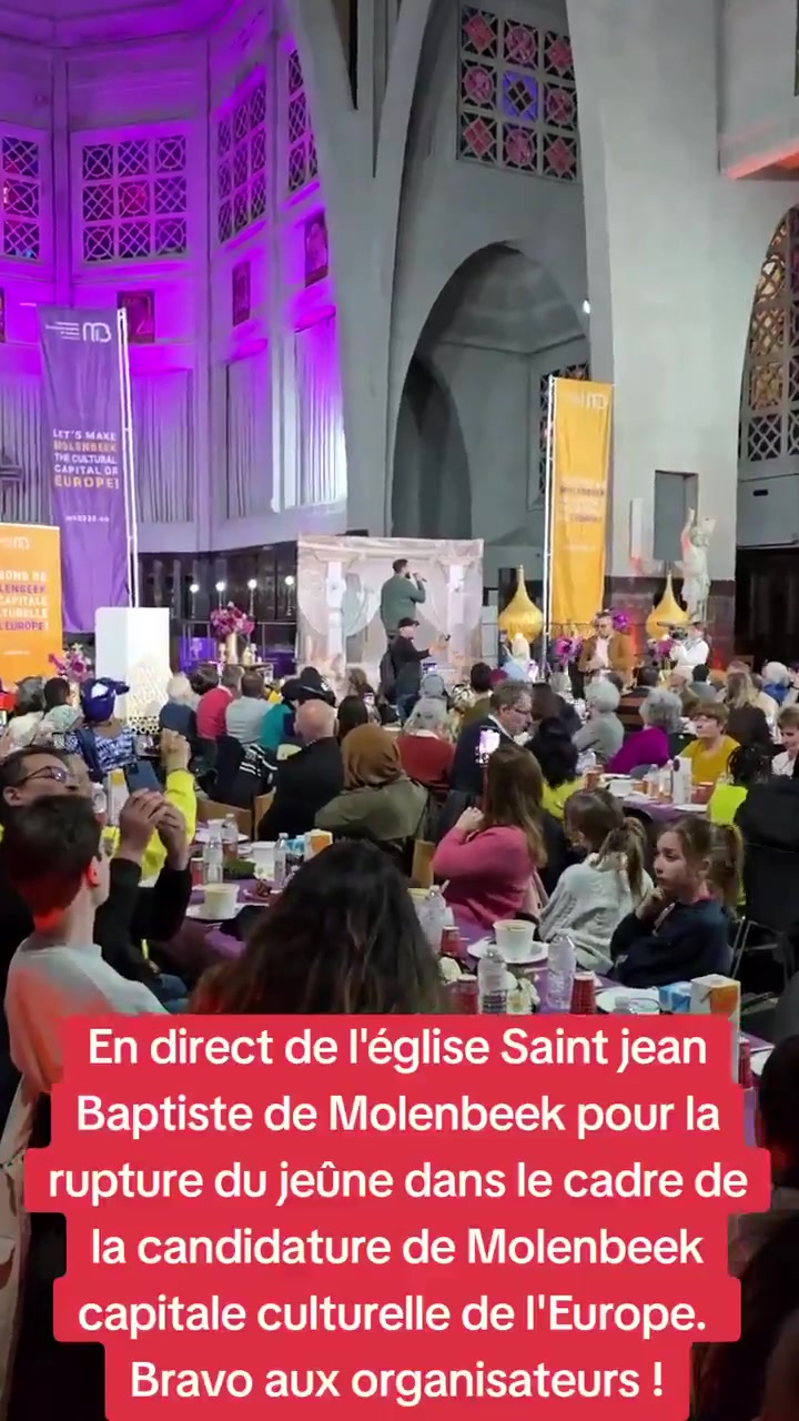 🇧🇪Belgia: Molenbeek. Iftar w kościele św. Jana Chrzciciela