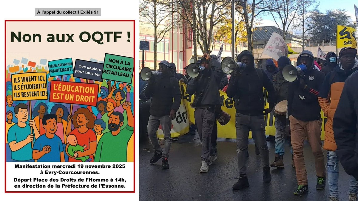 Francja: Évry. Manifestacja przeciw OQTF wobec ok. dziesięciorga uczniów