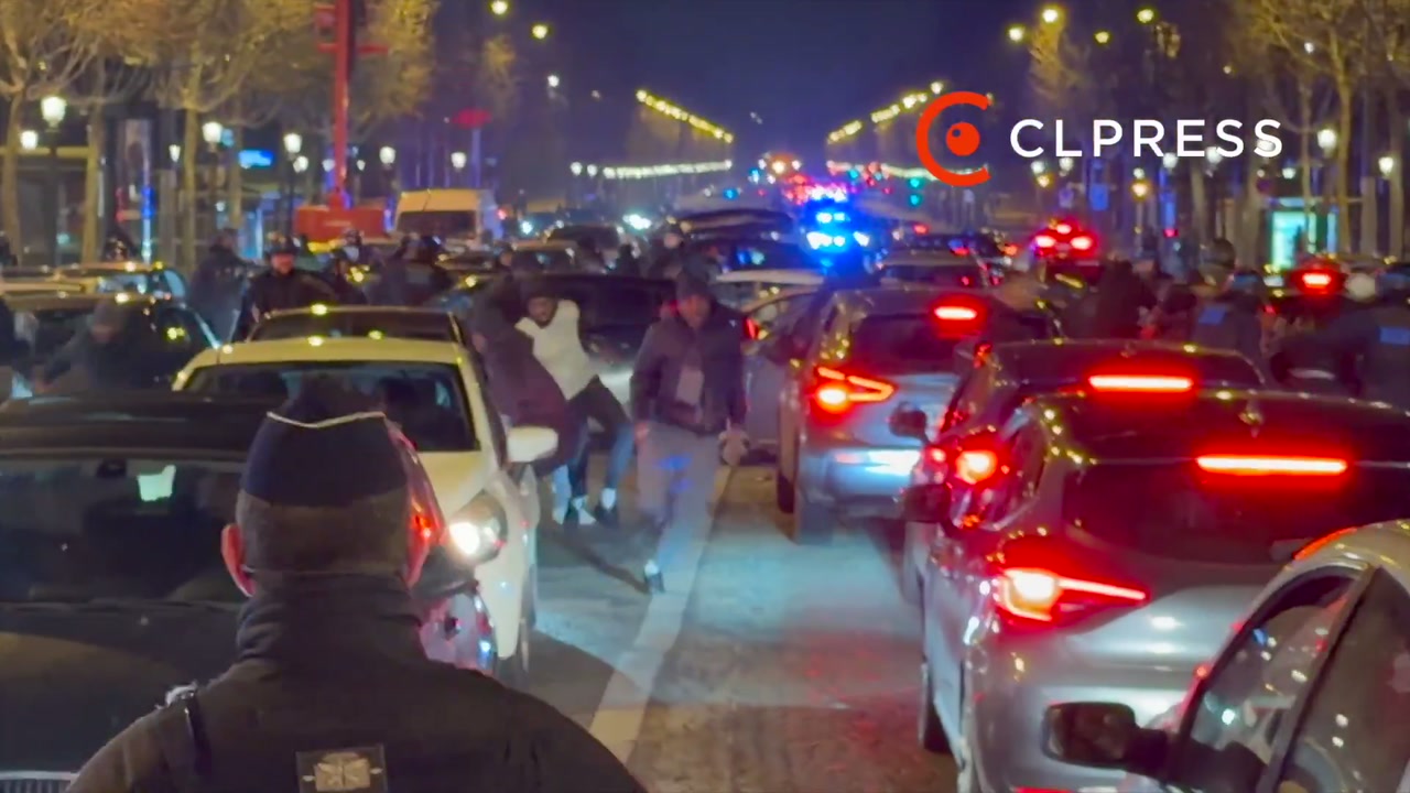 🇫🇷Francja: Paryż. Starcia z policją po finale Pucharu Narodów Afryki