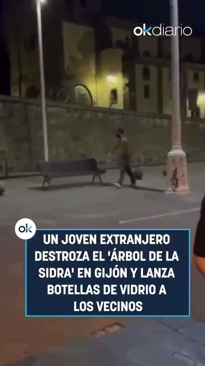 🇪🇸Hiszpania: Gijón. Cudzoziemiec zniszczył rzeźbę i rzucał w ludzi