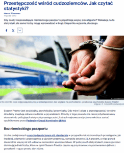 Niemcy: Deutsche Welle wyjaśnia statystyki przestępczości wśród cudzoziemców