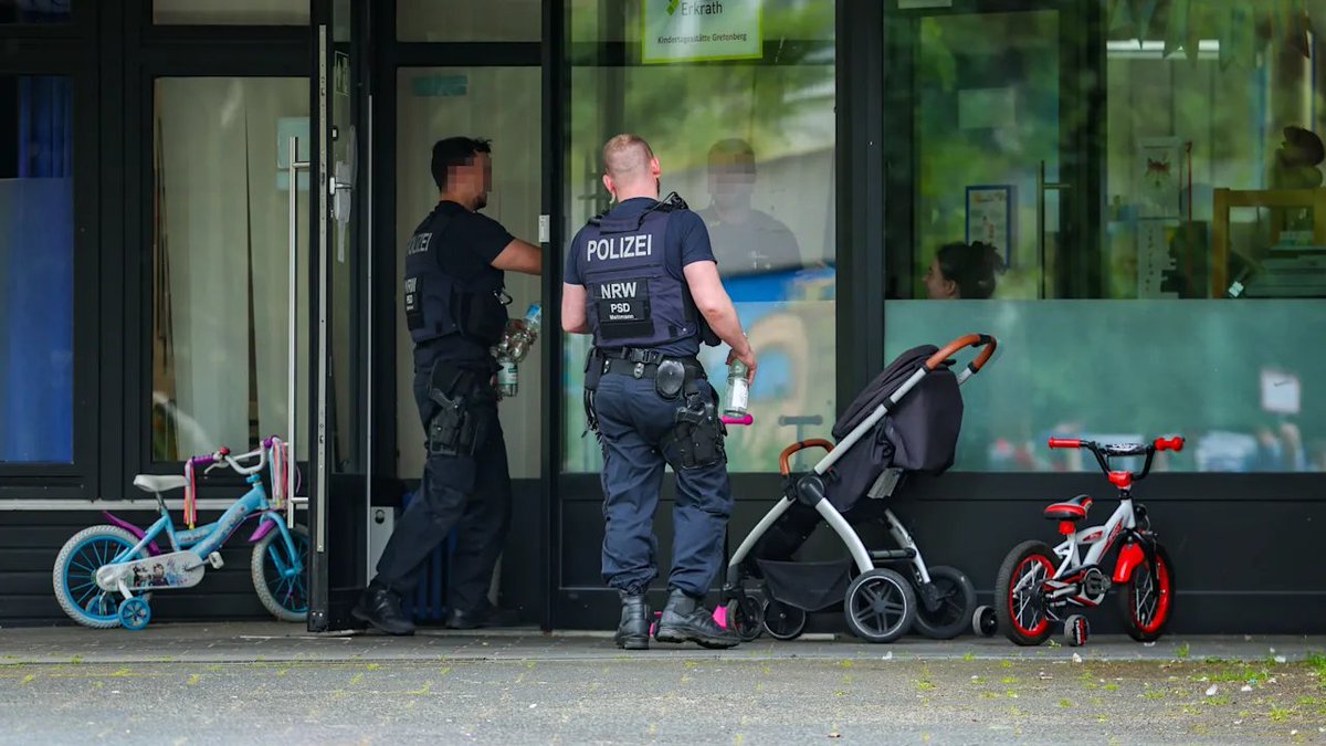 🇩🇪Niemcy: Erkrath. Ukrainiec z nożem przy przedszkolach postrzelony przez policję