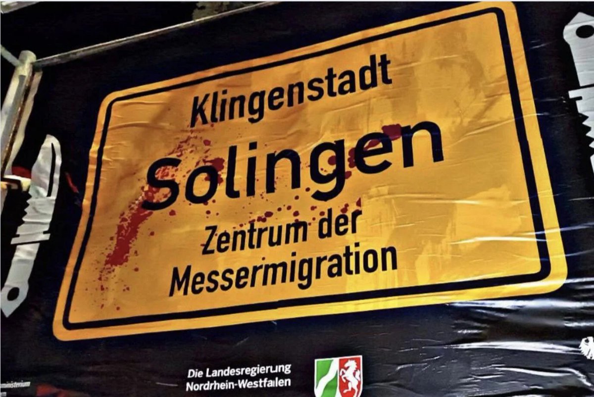 Niemcy: Solingen. Miasto nazwało plakat o nożowej migracji mową nienawiści