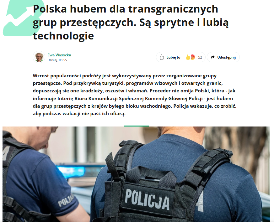🇵🇱Polska: Kraj staje się bazą wypadową gangów z Europy Wschodniej