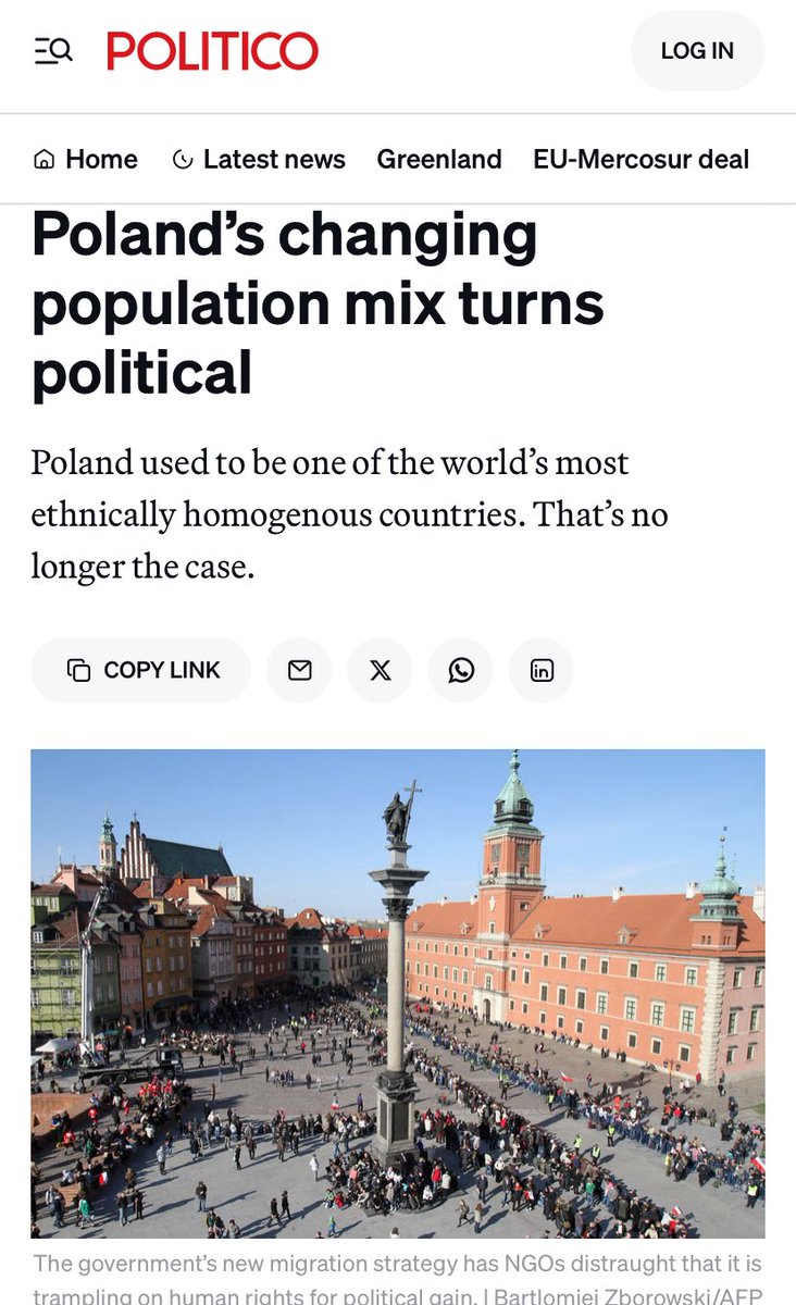 🇵🇱Polska: Publicysta w „Politico” ogłasza koniec jednorodności etnicznej kraju