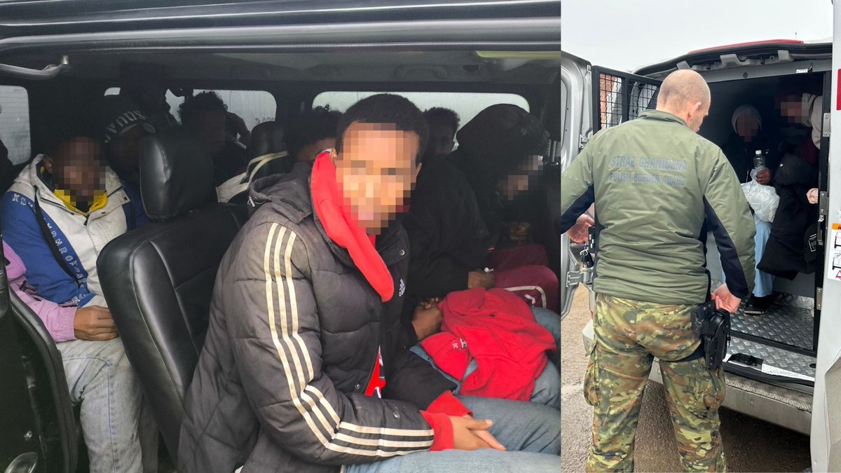🇵🇱Polska: Straż Graniczna zatrzymała bus z piętnastoma nielegalnymi migrantami