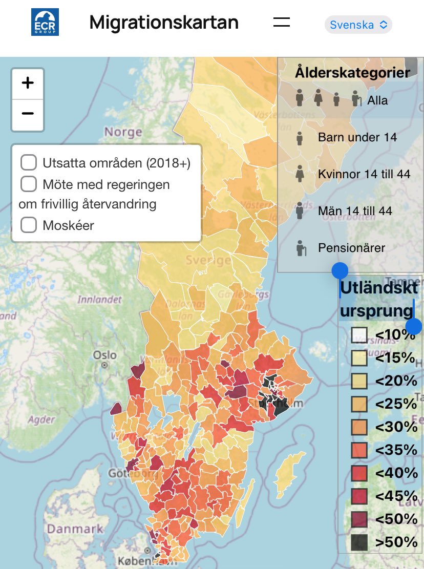 🇸🇪Szwecja: Mapa Weimersa o imigracji, no-go i meczetach