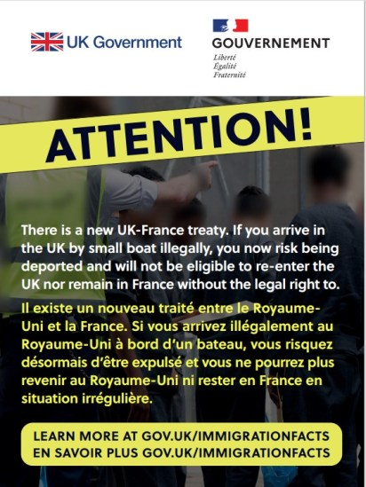 Wielka Brytania. Reklamy w północnej Francji zniechęcają migrantów do przeprawy przez La Manche